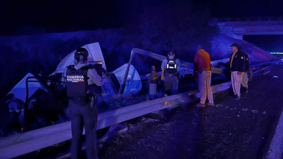 Dos elementos de la Guardia Nacional mueren durante un accidente en Navolato