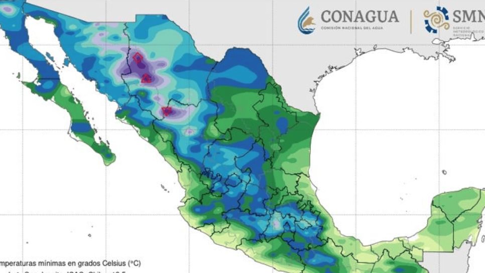 Frente frío número 14 ocasionará lluvias fuertes en distintos estados de México