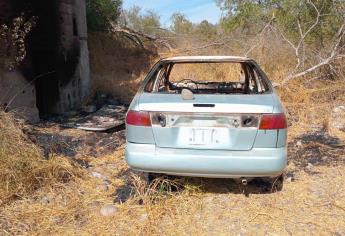 Hallan a hombre calcinado adentro de un carro en El Alto Bachigualato, Culiacán