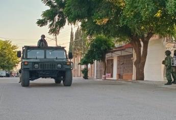 En fuerte operativo militar aseguran un inmueble en la colonia 21 de Marzo en Culiacán