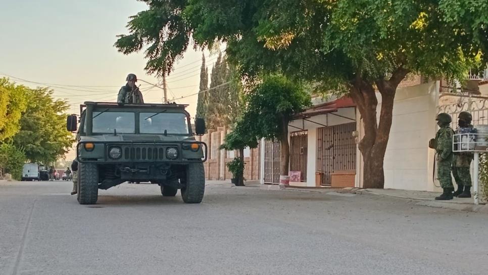 En fuerte operativo militar aseguran un inmueble en la colonia 21 de Marzo en Culiacán