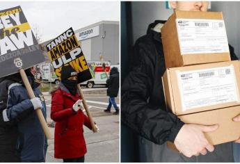 A días de Navidad, trabajadores de Amazon se van a huelga