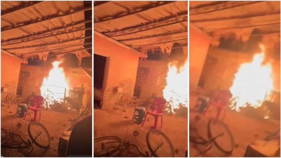 Por pirotecnia, se incendia vivienda en El Carrizo, Ahome