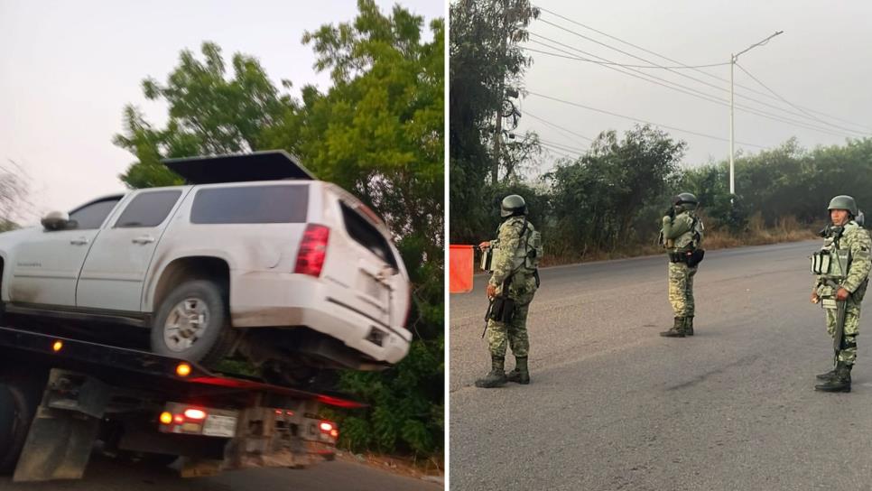 Elementos del Ejército aseguran camioneta blindada tras balacera en Costa Rica, Culiacán