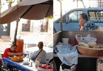 Esta carreta de tacos tiene más de 60 años vendiendo en el Paseo del Ángel en Culiacán