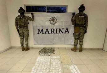 Marina asegura más de 800 dosis de cristal, “perico” y mariguana en Los Mochis