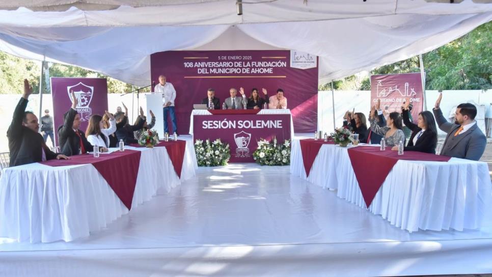 Con traslado de poderes, conmemoran 108 aniversario del Ayuntamiento de Ahome