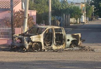 Enfrentamiento entre gatilleros en El Espinal, Elota, deja 6 vehículos incendiados