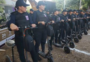 Con 30 policías en scooters eléctricos, ponen en marcha el programa Red Púrpura en Culiacán