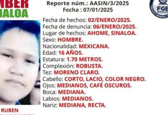 Activan alerta de búsqueda por desaparición de joven de 16 años en Ahome