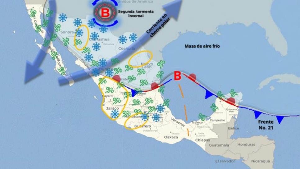 Pronostican heladas para Sinaloa con temperaturas de -15 a -10 °C