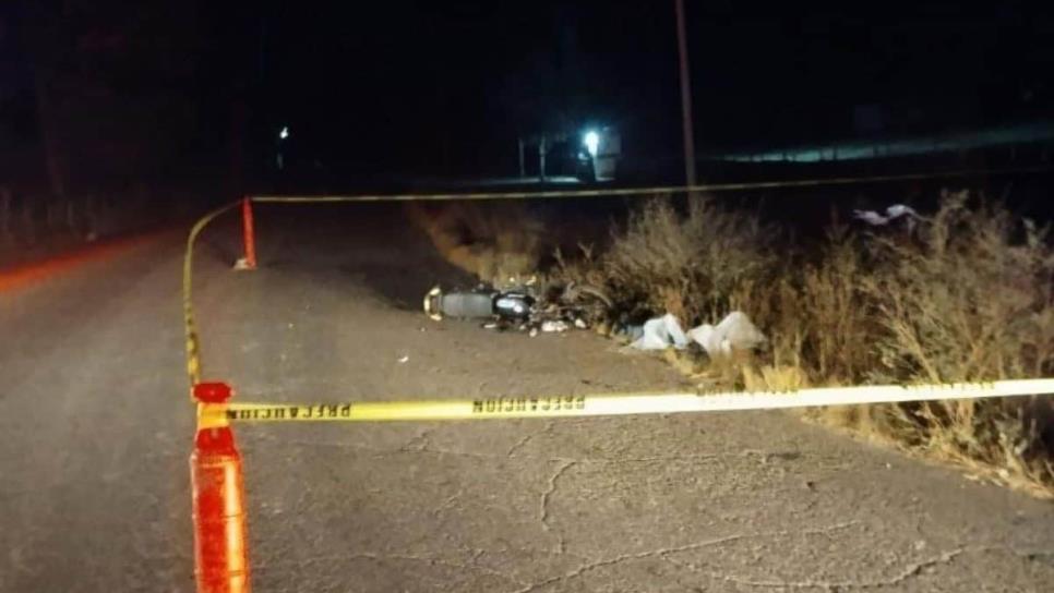 Motocicleta fallece tras impactar contra un caballo en El Fuerte