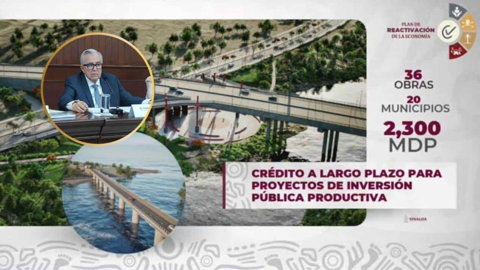 Gobierno de Sinaloa solicitará crédito de 2 mil 300 millones de pesos para obra pública