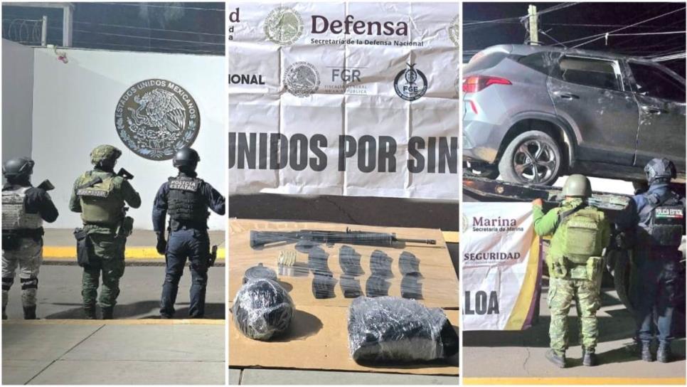 Dos militares lesionados, dos vehículos y un fusil asegurado, tras enfrentamiento en Costa Rica, Culiacán