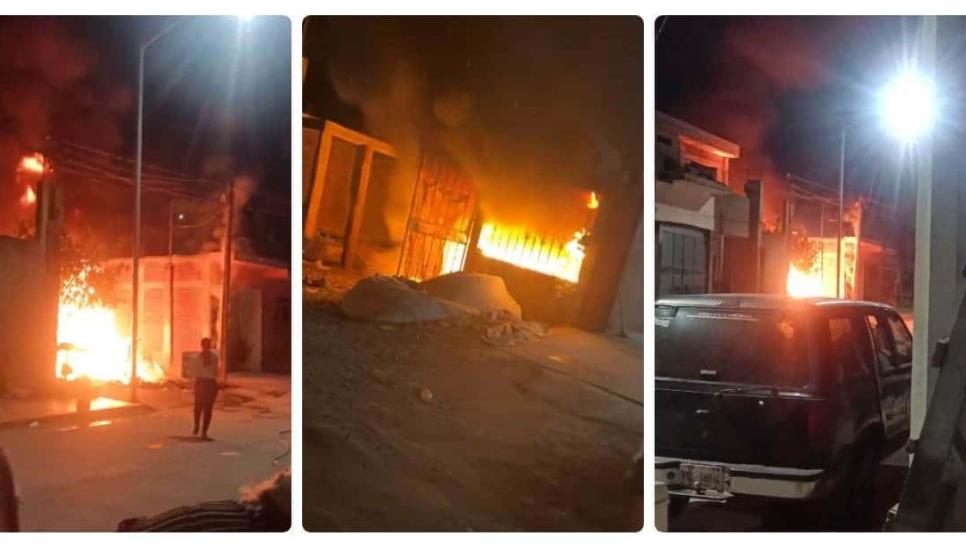 Se incendia un domicilio en la colonia Renato Vega Alvarado de Culiacán | VIDEO