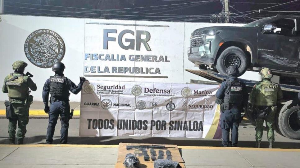 Militares aseguran armas de fuego, vehículos y equipo táctico tras operativo en Costa Rica, Culiacán