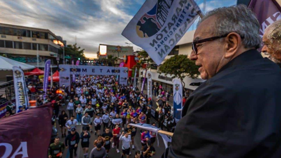 El deporte es un mensaje de paz y la búsqueda de la tranquilidad: Rocha Moya por Maratón Internacional de Culiacán