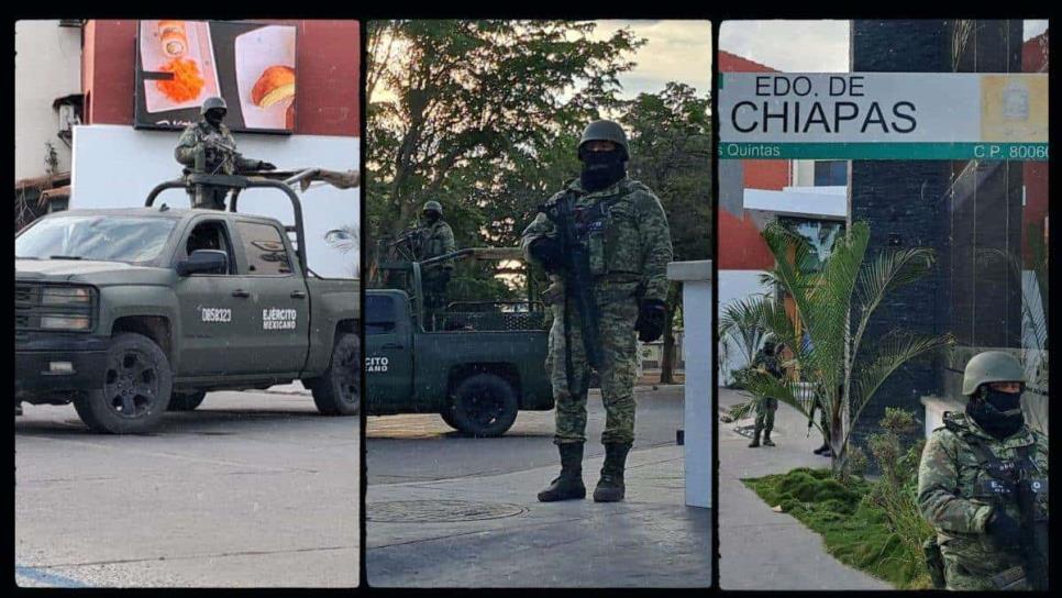 Militares sitian la colonia Las Quintas tras reportes de balaceras en Culiacán