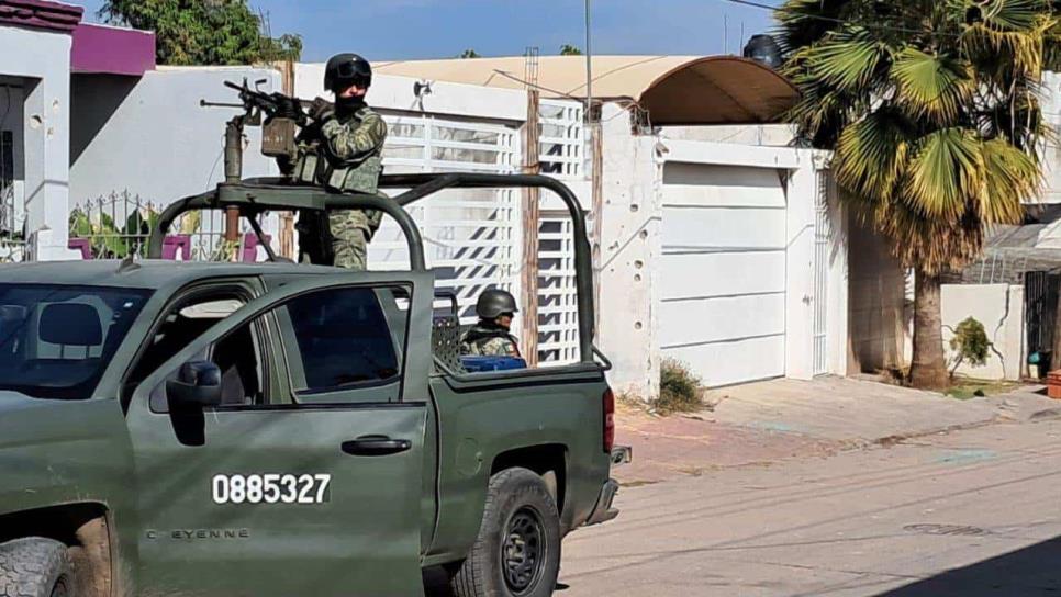 Balean dos casas de la colonia 10 de Mayo Culiacán; militares resguardan la zona