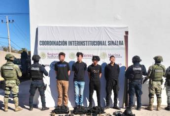 Los 4 detenidos en La Costerita traían uniformes tácticos y rifles de asalto