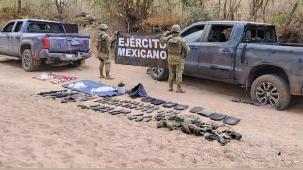 Se enfrentan militares y civiles armados en la sindicatura de Tepuche, Culiacán