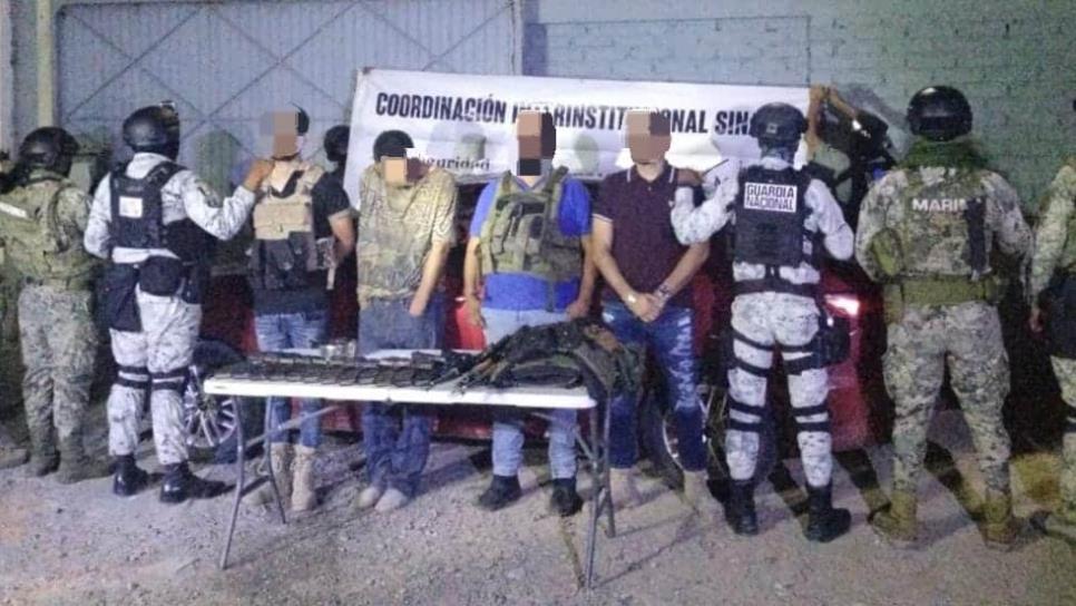 Fueron cuatro sujetos armados y con un vehículo robado los detenidos en la Zona Dorada de Mazatlán