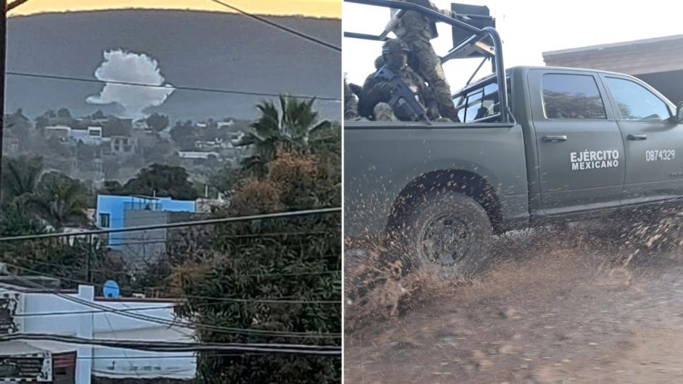 Fuerte explosión en la colonia Renato Vega provoca movilización del Ejército en Culiacán