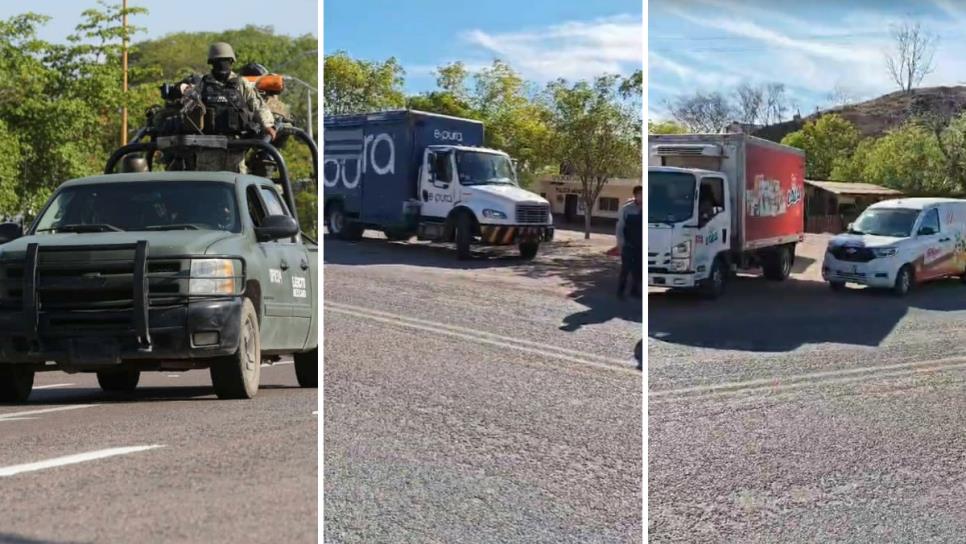 Militares bloquean la carretera a Cosalá por presuntos explosivos en el poblado El Salto