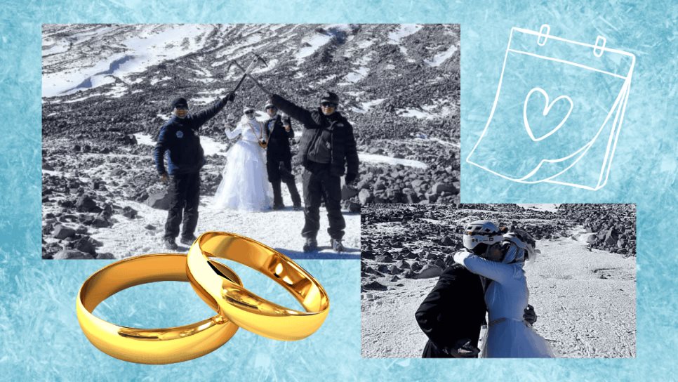 Una boda de altura, Karyna y Carlos, alpinistas se casan en el Pico de Orizaba; así fue el momento