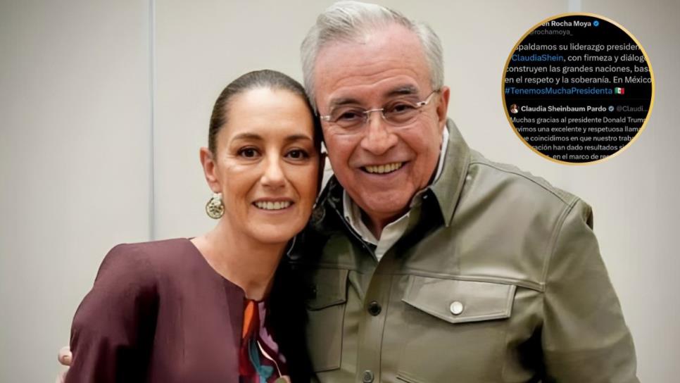 Rocha Moya celebra acuerdos de Claudia Sheinbaum con Donald Trump 