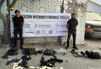 Marina detiene a 3 hombres armados a bordo de un vehículo robado en Mazatlán