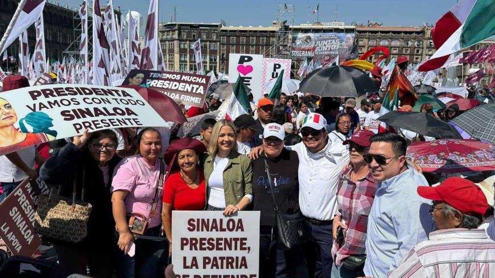 Estrella Palacios respalda a Claudia Sheinbaum en asamblea informativa en el Zócalo