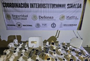 Aseguran 61 cámaras ilegales en distintos sectores de Culiacán y Mazatlán