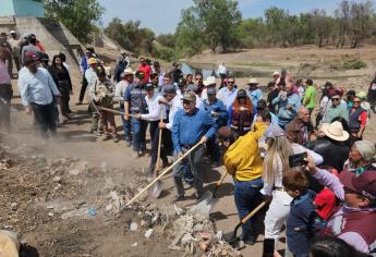 Rubén Rocha Moya advierte sobre sequía y encabeza limpieza del Río Fuerte