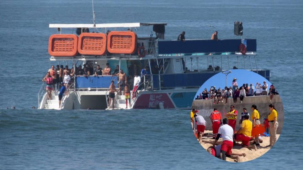 Simulan rescate masivo de turistas en playas de Mazatlán | VIDEO