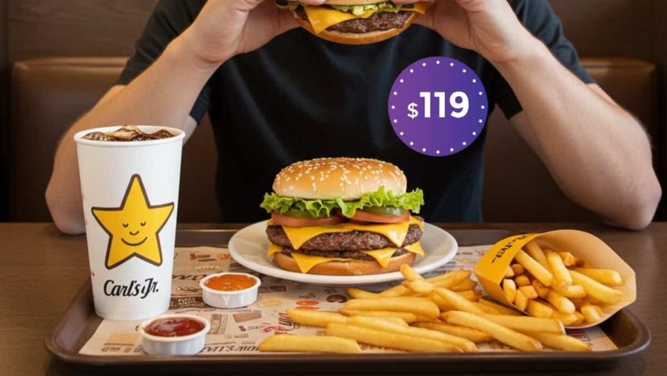 Carl’s Jr ofrece combo a precio especial de 119 pesos, ¿qué incluye esta promoción? 