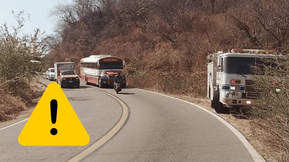 Cierran la carretera México-15 en Malpica, Concordia por accidente de tractocamión