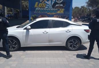 Recuperan automóvil con reporte robo en El Salado, al sur de Culiacán