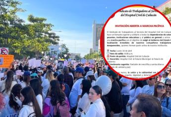 Convocan a marcha pacífica en Culiacán por trabajadores desaparecidos del Hospital Civil