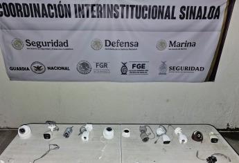 Aseguran 23 cámaras de videovigilancia clandestina en distintos sectores de Culiacán