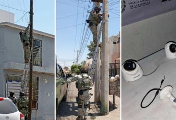 Aseguran 12 cámaras de videovigilancia clandestina en distintos sectores de Culiacán