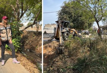 Avanza al 50% limpieza de canales pluviales en Mazatlán: Estrella Palacios