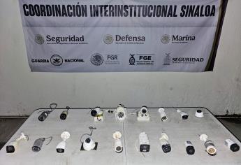 Aseguran 18 cámaras de videovigilancia clandestina en distintos sectores de Culiacán