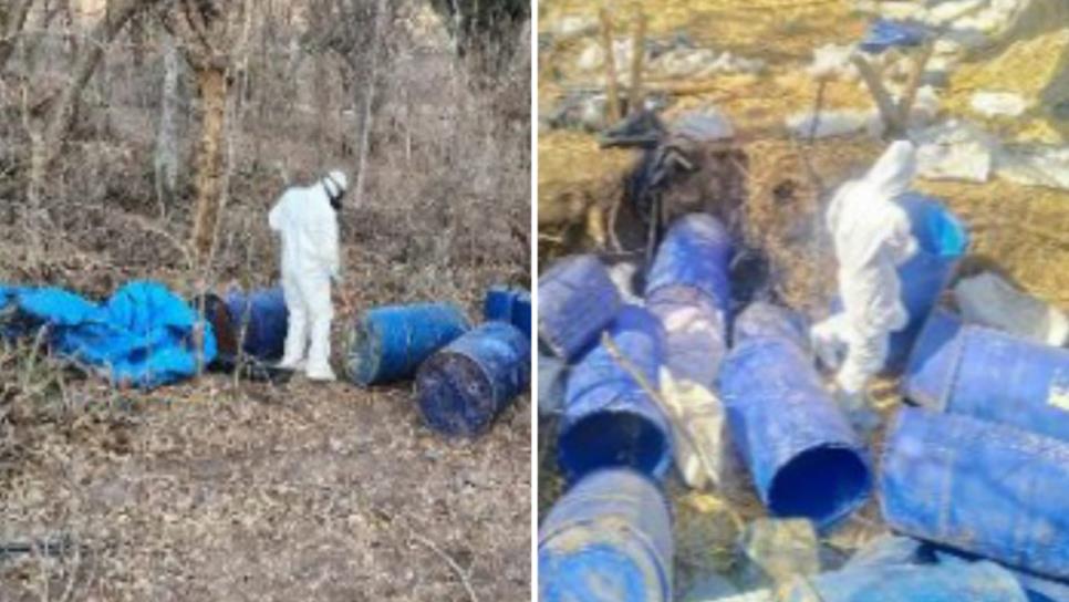 Aseguran y destruyen 17 laboratorios clandestinos para elaboración de droga en Culiacán y Cosalá