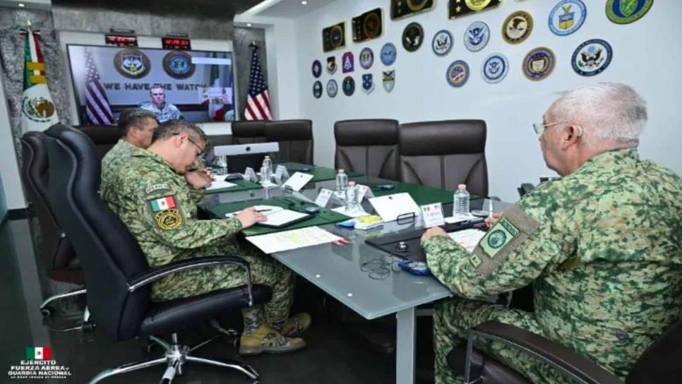 El General Secretario de la Defensa Nacional sostiene videollamada con el Comandante del Comando Norte de los E.U.A.