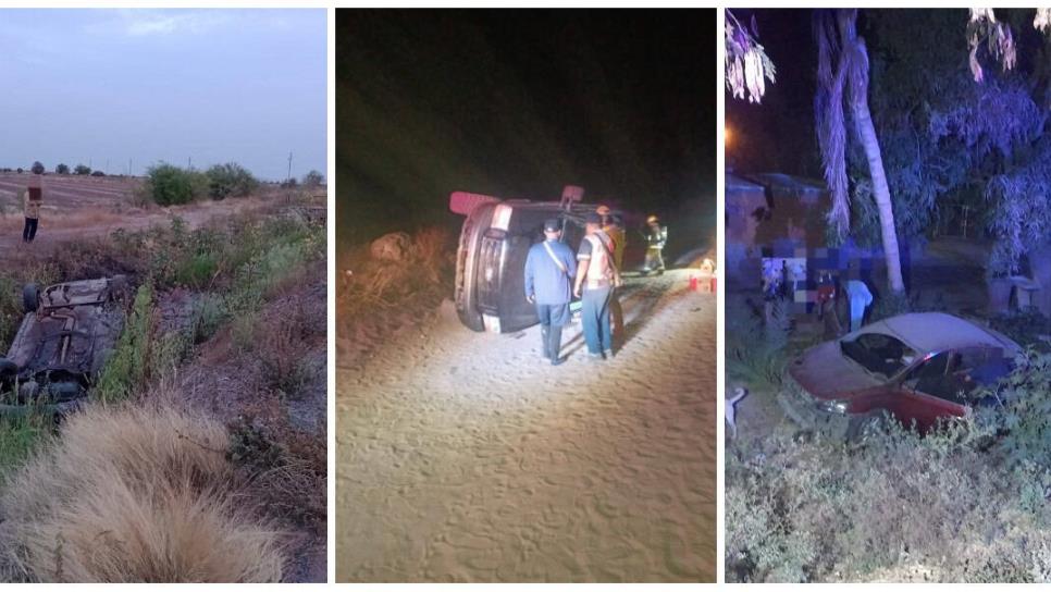 Se registran tres accidentes aparatosos con lesionados en Guasave; dos fueron en Las Glorias
