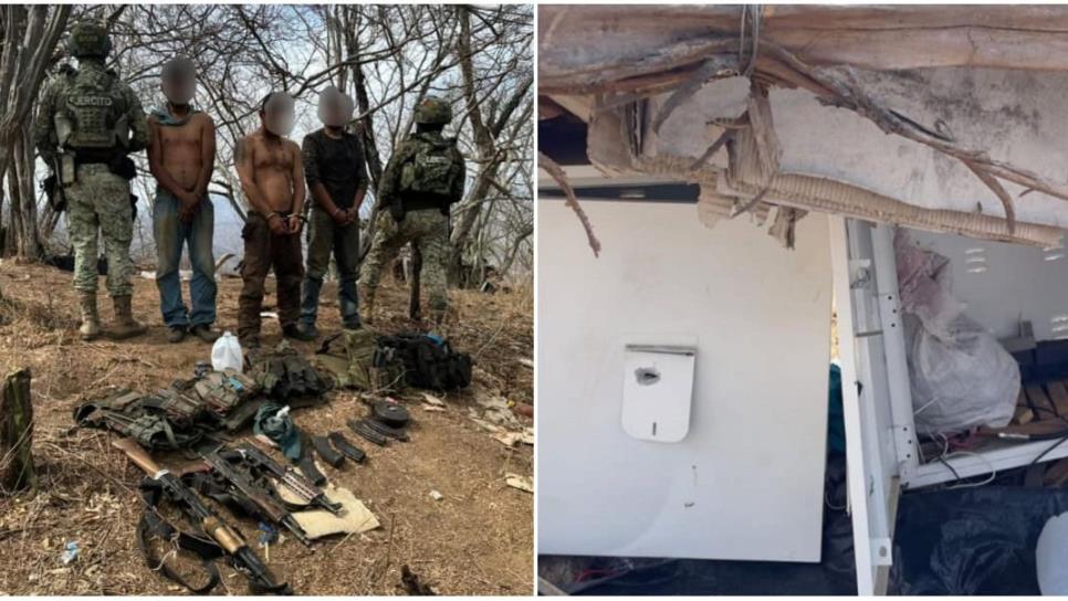 Militares detienen este Viernes Santo a tres presuntos delincuentes en la zona rural de Mazatlán