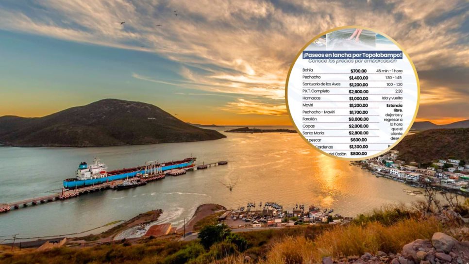 “El Pechocho”, Las Hamacas y otros tours en lancha que puedes disfrutar en Topolobampo