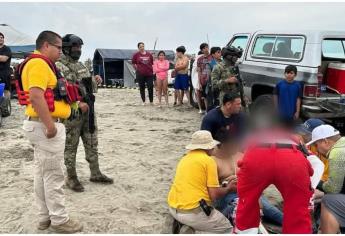Rescatan a bañista de morir ahogado en playas del Tambor, Navolato