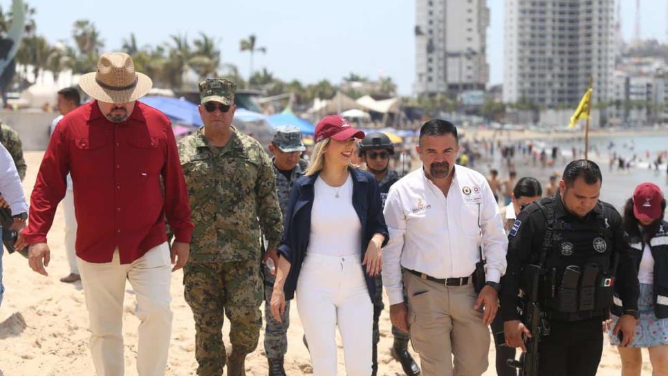 Supervisa Estrella Palacios zona de playas en Mazatlán